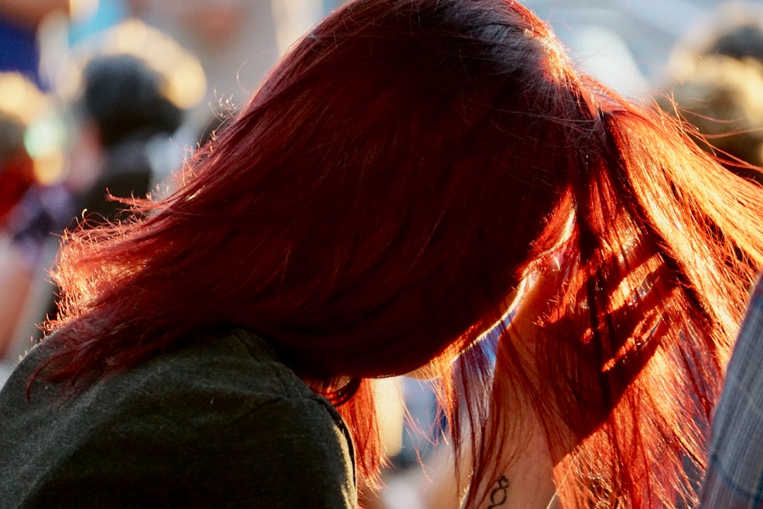 Photo red hair clothes
