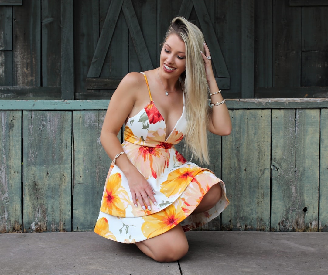 Photo flared dress